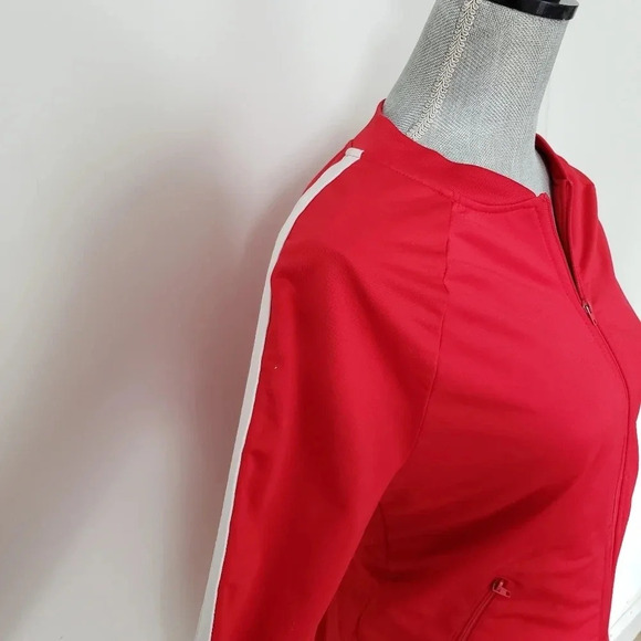 Athletic Track Jacket Juniors Size M (7-9) Red Whi - Picture 7 of 7